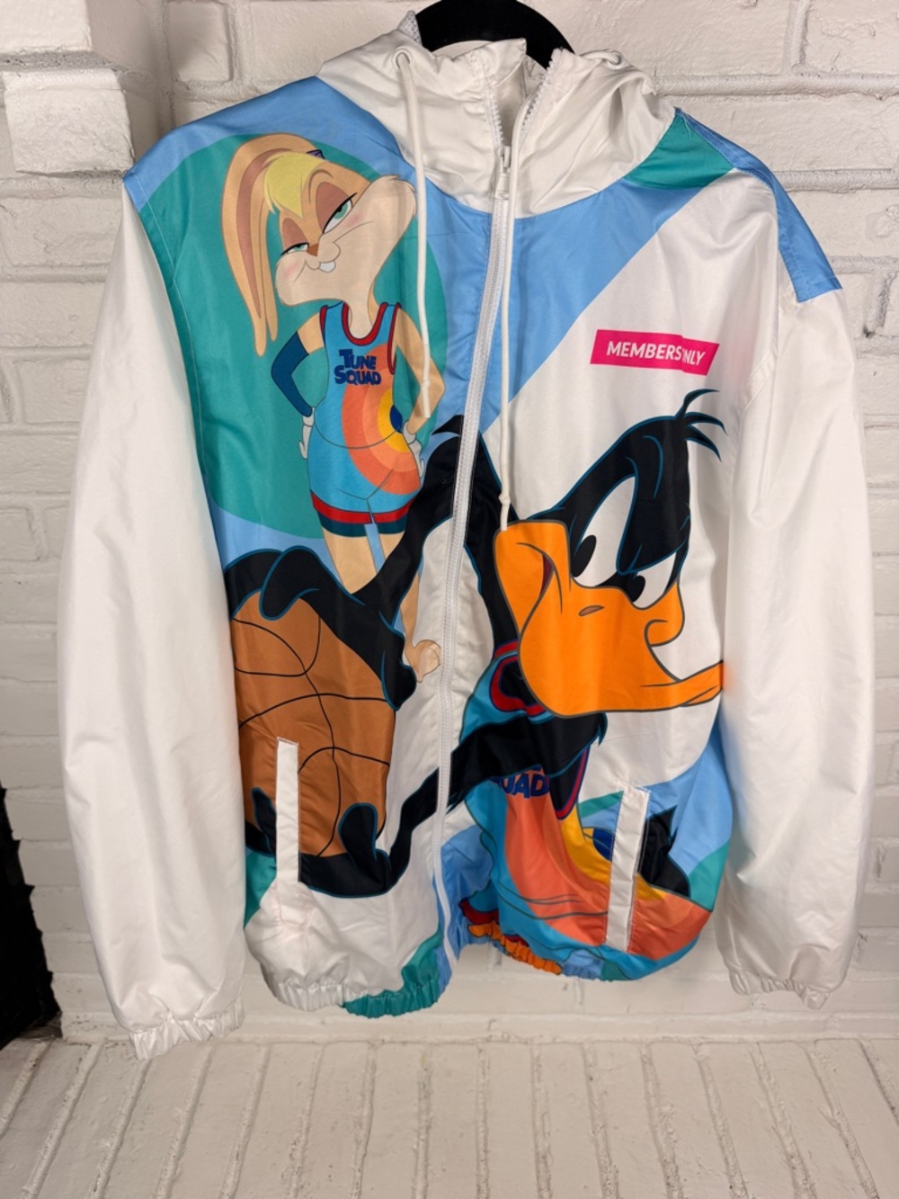 Members Only Space Jam A New Legacy‎ Windbreaker Jacket XL Hooded